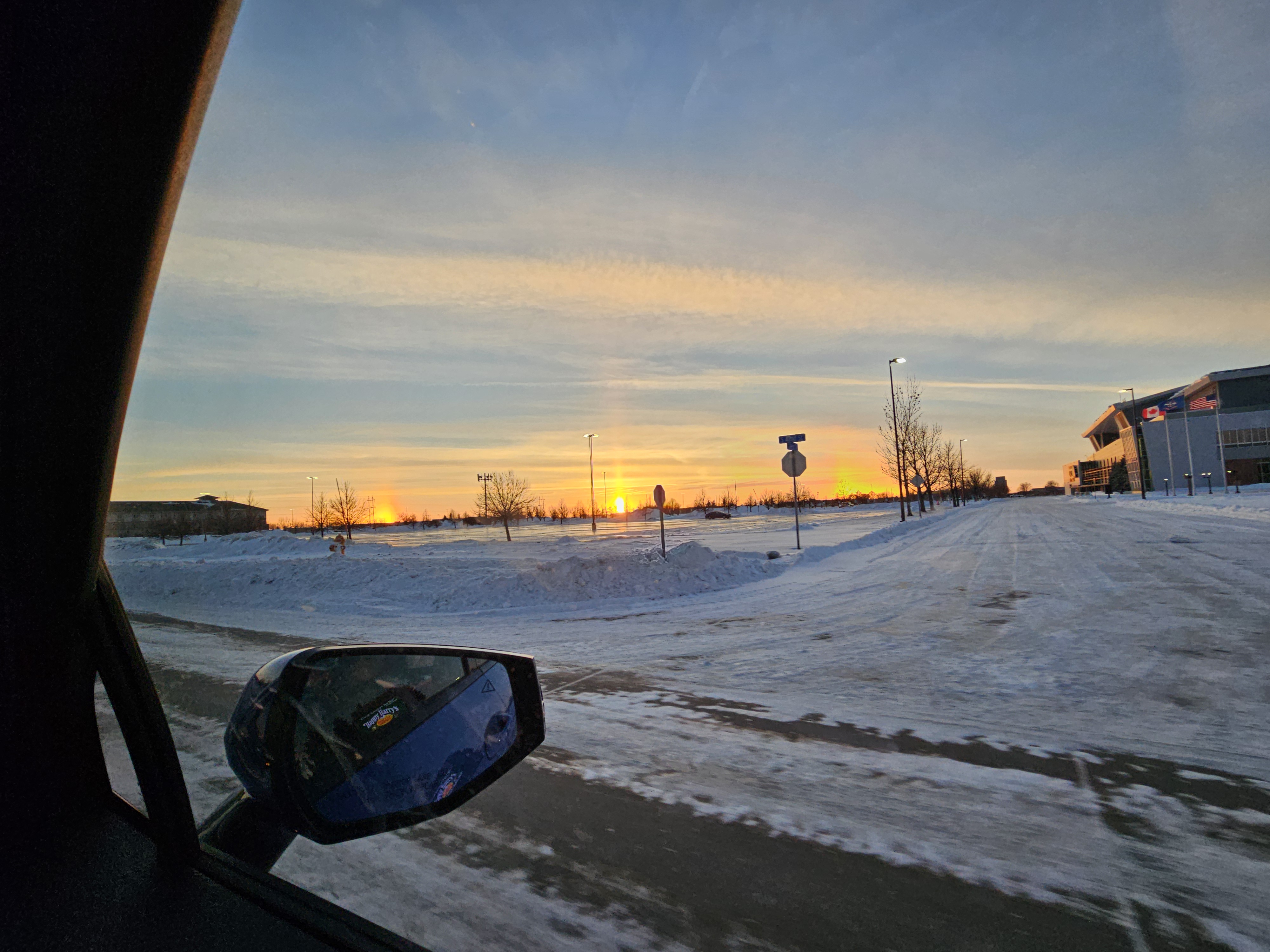 Sunset sundogs