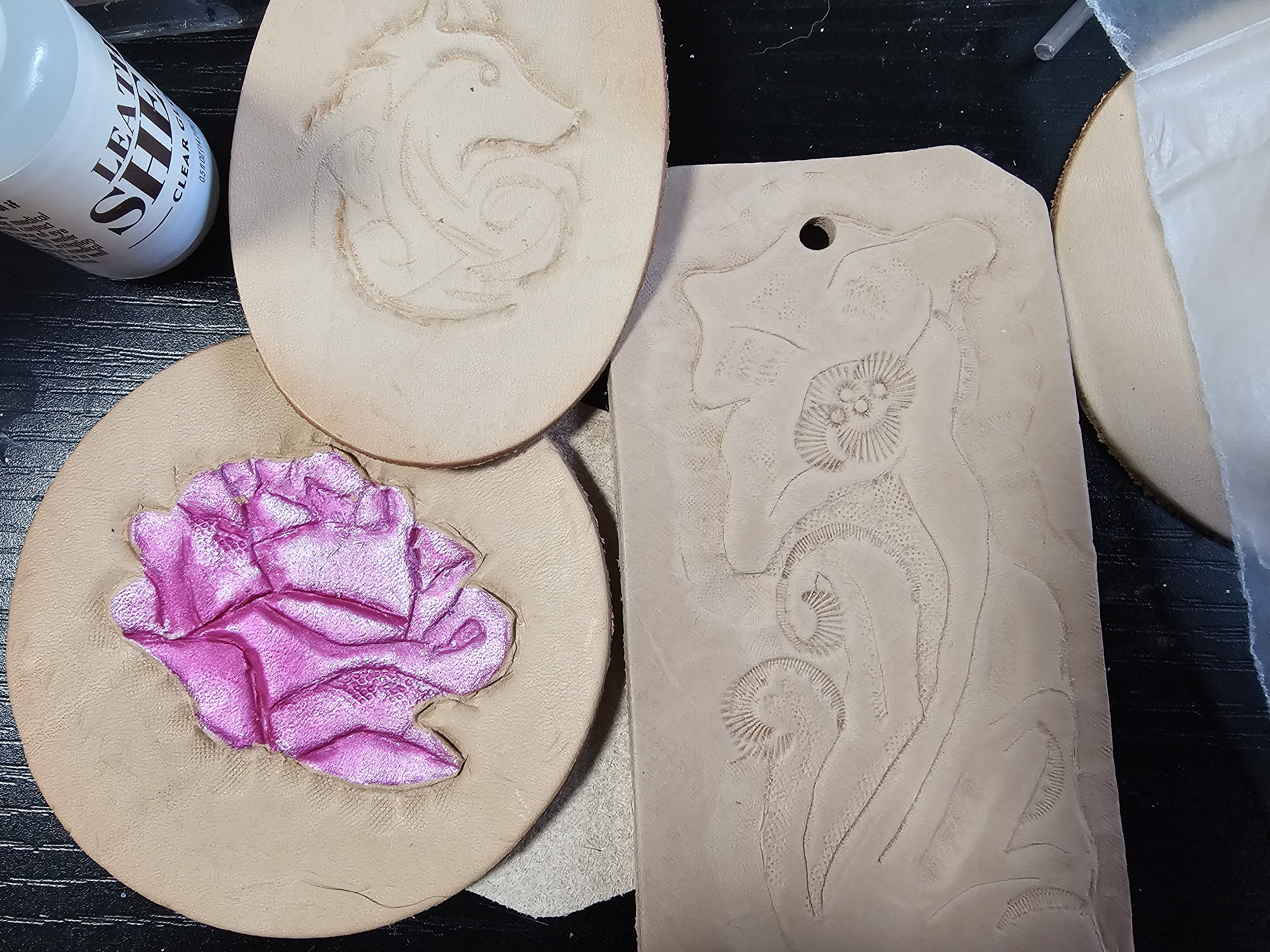 pictures of leathertooling projects